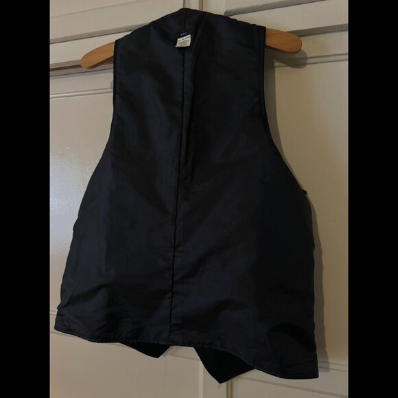 F.W.I. Black Poly Formal Dress Vest | 5 button | 2 pocket | Medium (42R) - Picture 8 of 8
